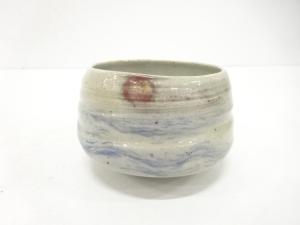 作家物　色絵　波　茶碗（保護箱付）